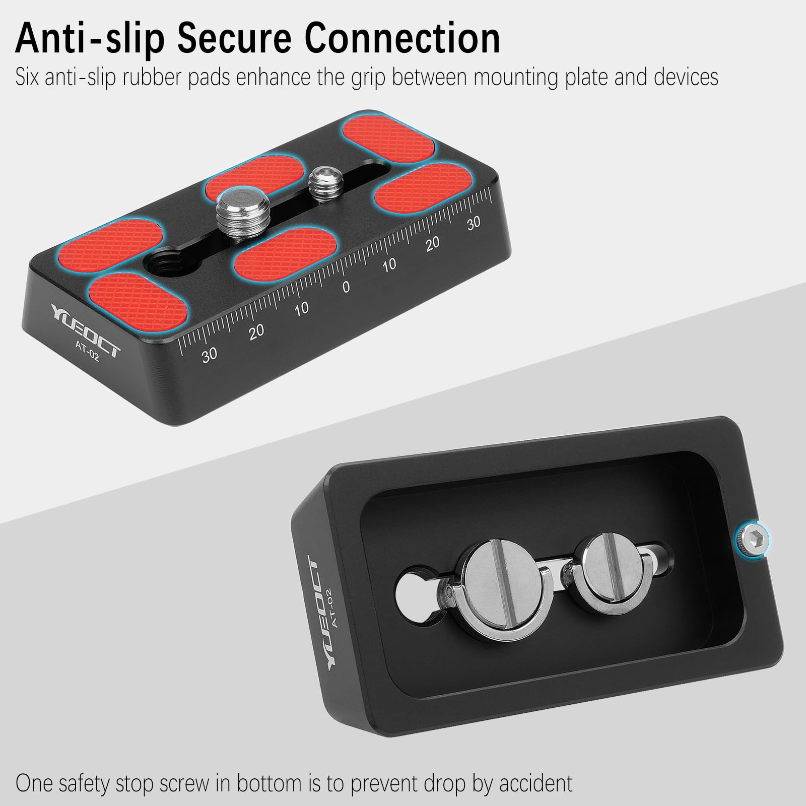 Yueoct 80Mm/3.15'' Telescope Rail Bar Vixen Style Dovetail Mounting Plate, With 1/4'' 3/8'' D Ring Camera Screw For Telescope Sa